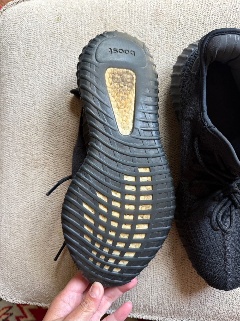 Men's Black Yeezy Sneakers 12.5 - Picture 4 of 6